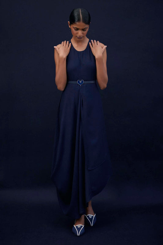 Wool Kesa Dress – Blue