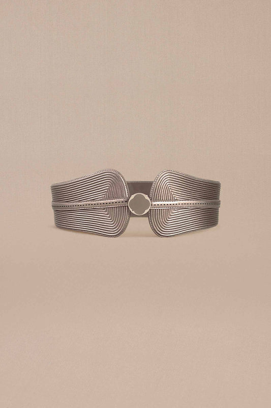 Faux Leather Ariana Belt – Metallics