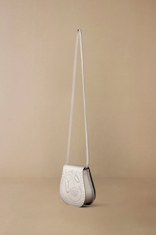 Faux Leather Alaida Sling Bag – Metallics