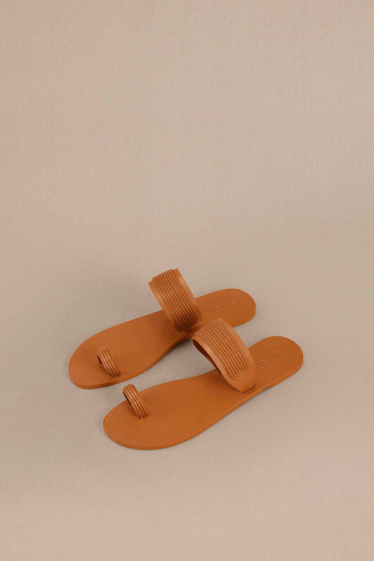 Faux Leather Eden Slip-ons – Beige
