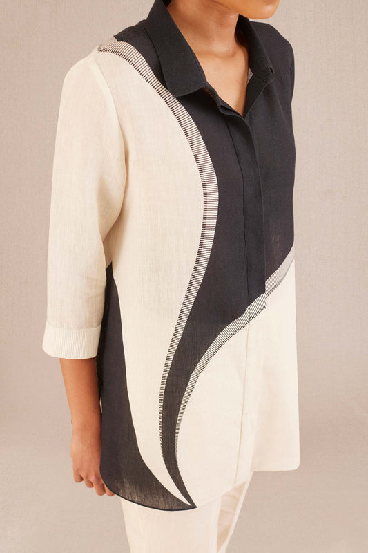 Linen Iqra Shirt Set – Ivory