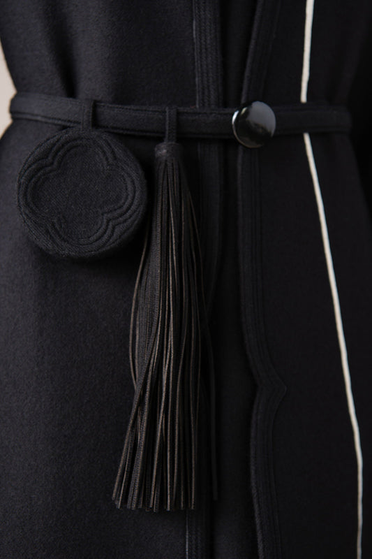 Faux Leather Beira Belt – Black