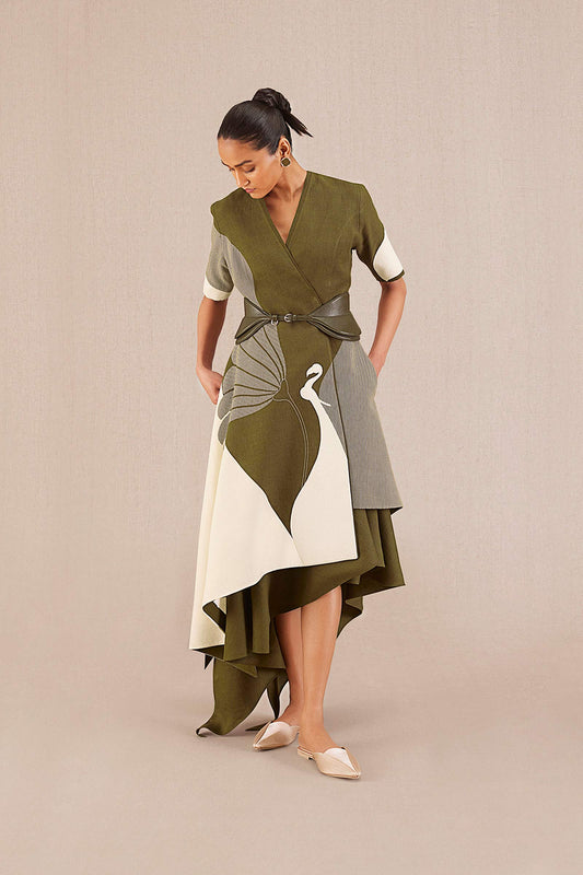 Linen Naila Jacket Set – Green