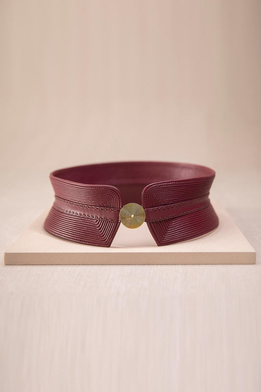 Afreen Belt - Burgundy