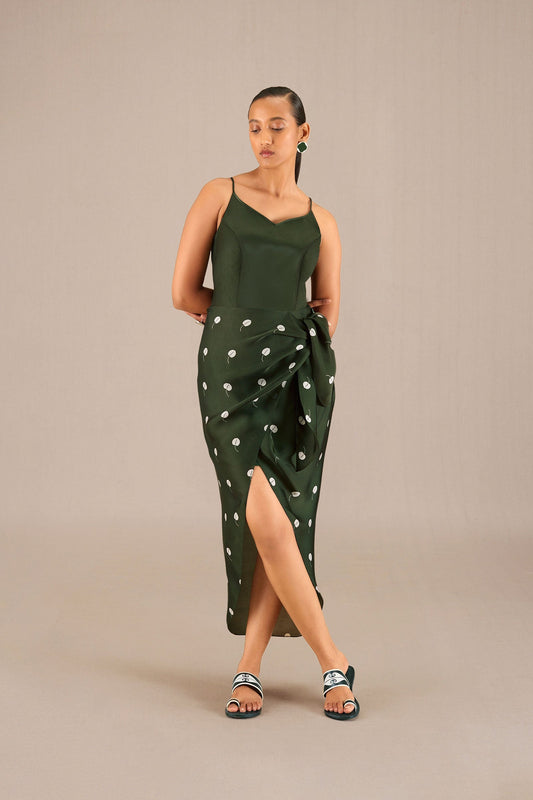Organza Luna Leotard Set – Green