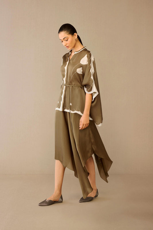 Organza Refa Shirt Set – Grey