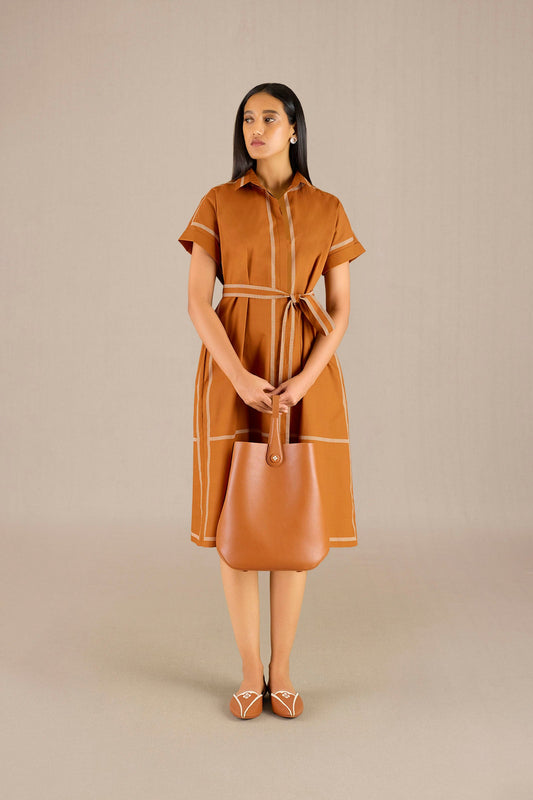 Cotton Adya Dress – Orange