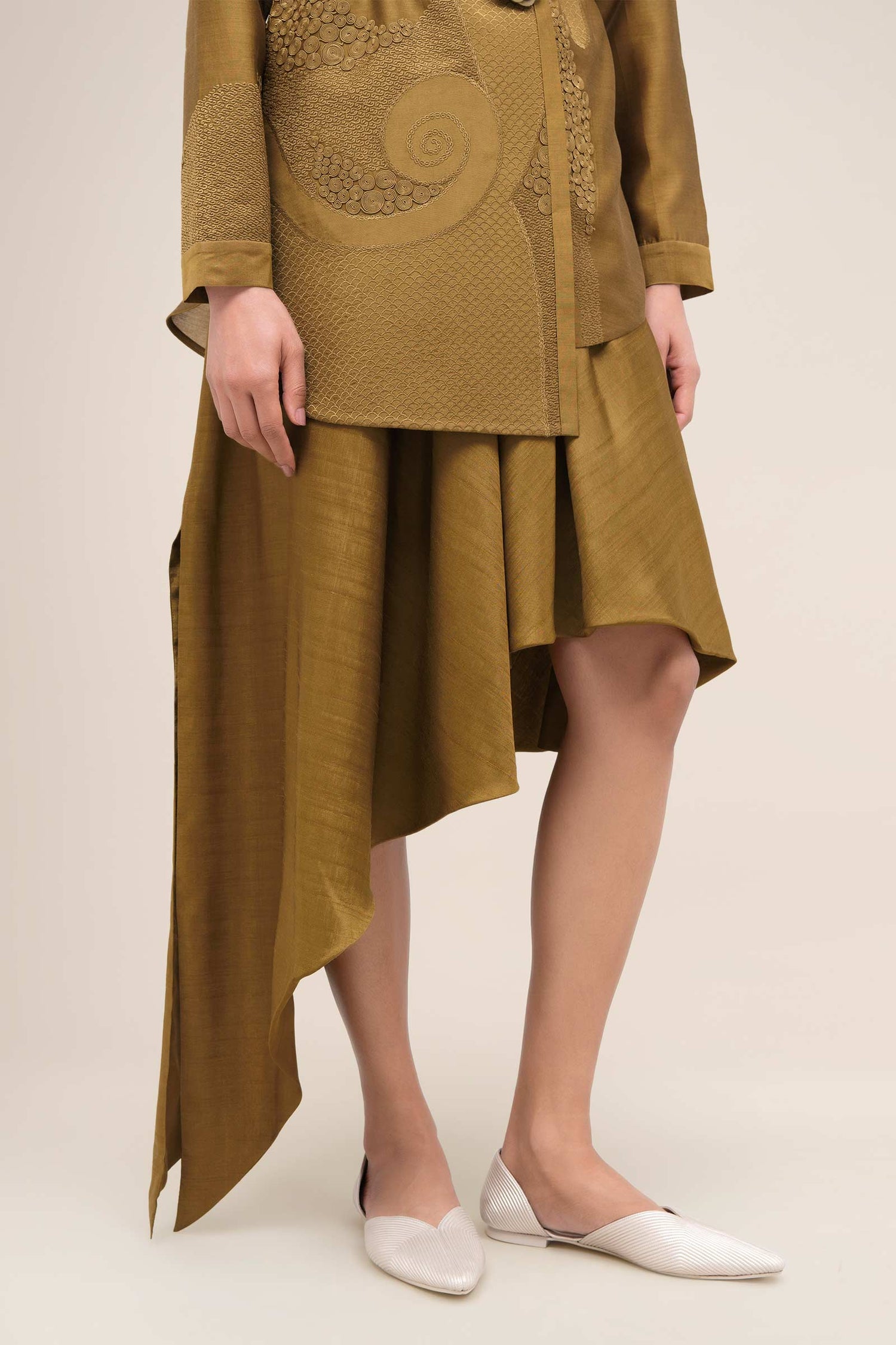  Silk Akina Shirt Set – Green
