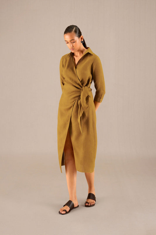 Linen Isla Dress – Yellow