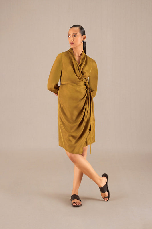 Silk Neesa Dress – Yellow