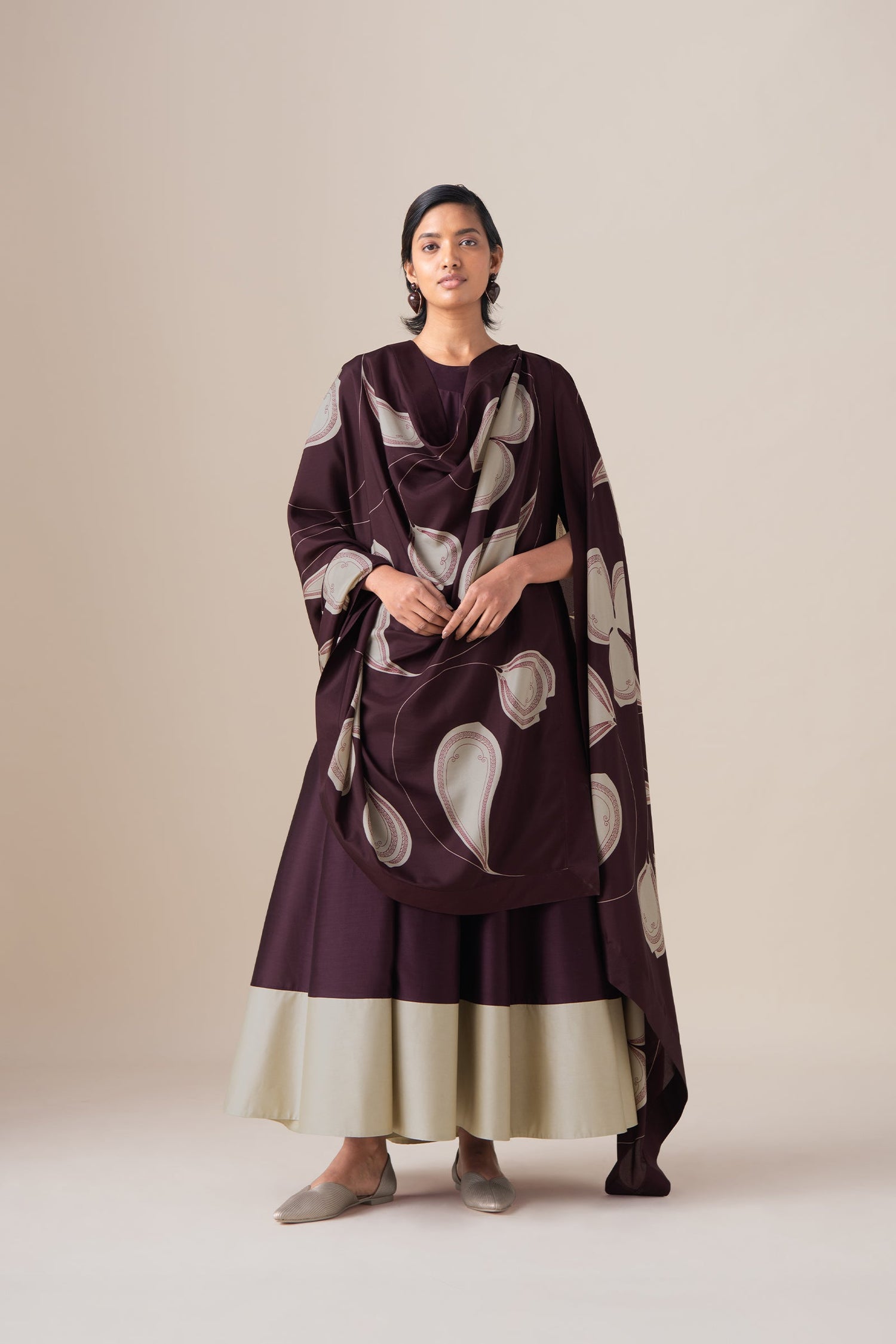  Chanderi Omira Kurta Set – Red