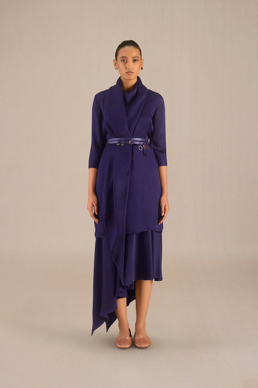 Organza Sofi Tunic Set – Purple