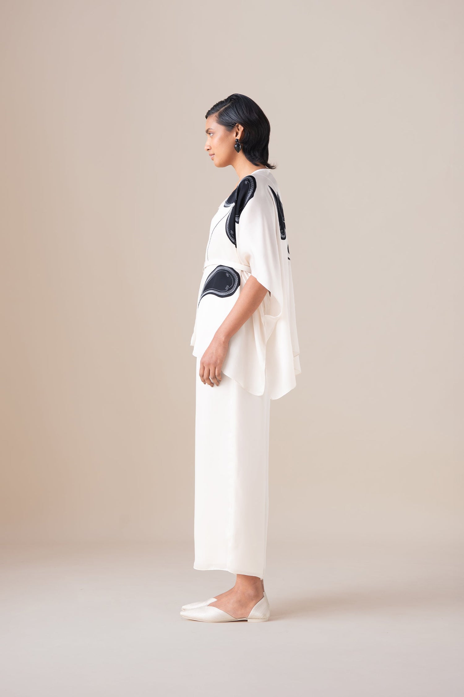  Silk Kanza Scarf – Ivory