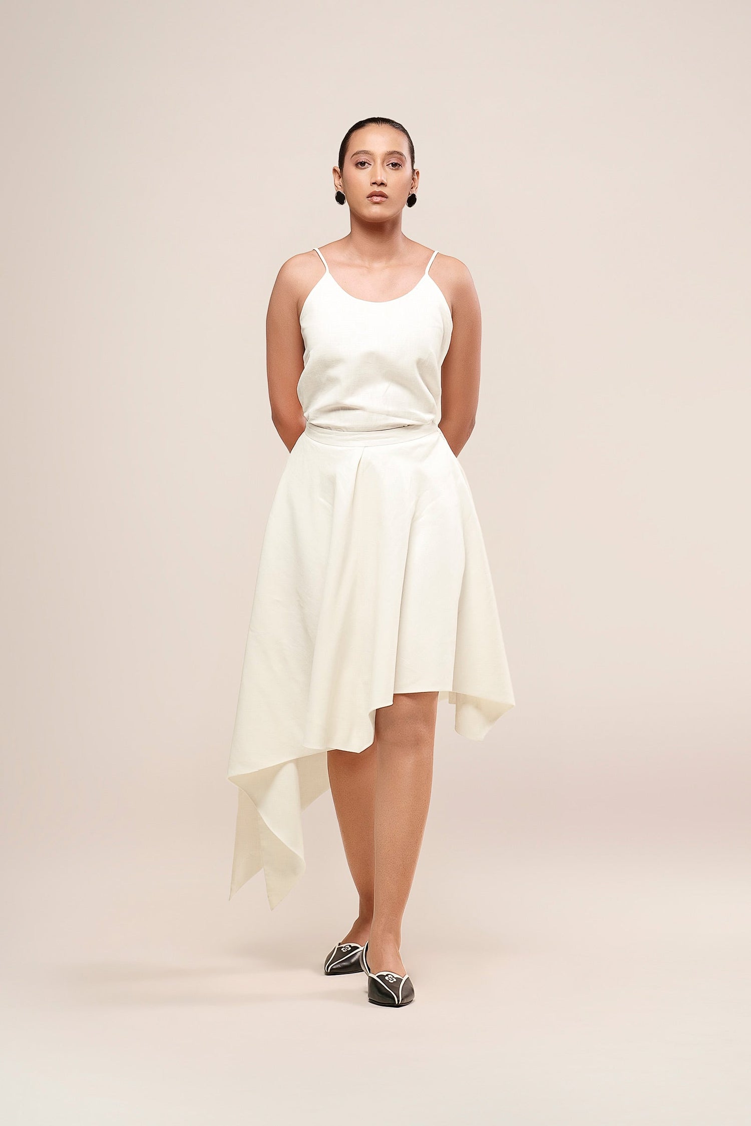  Linen Noa Skirt – Ivory