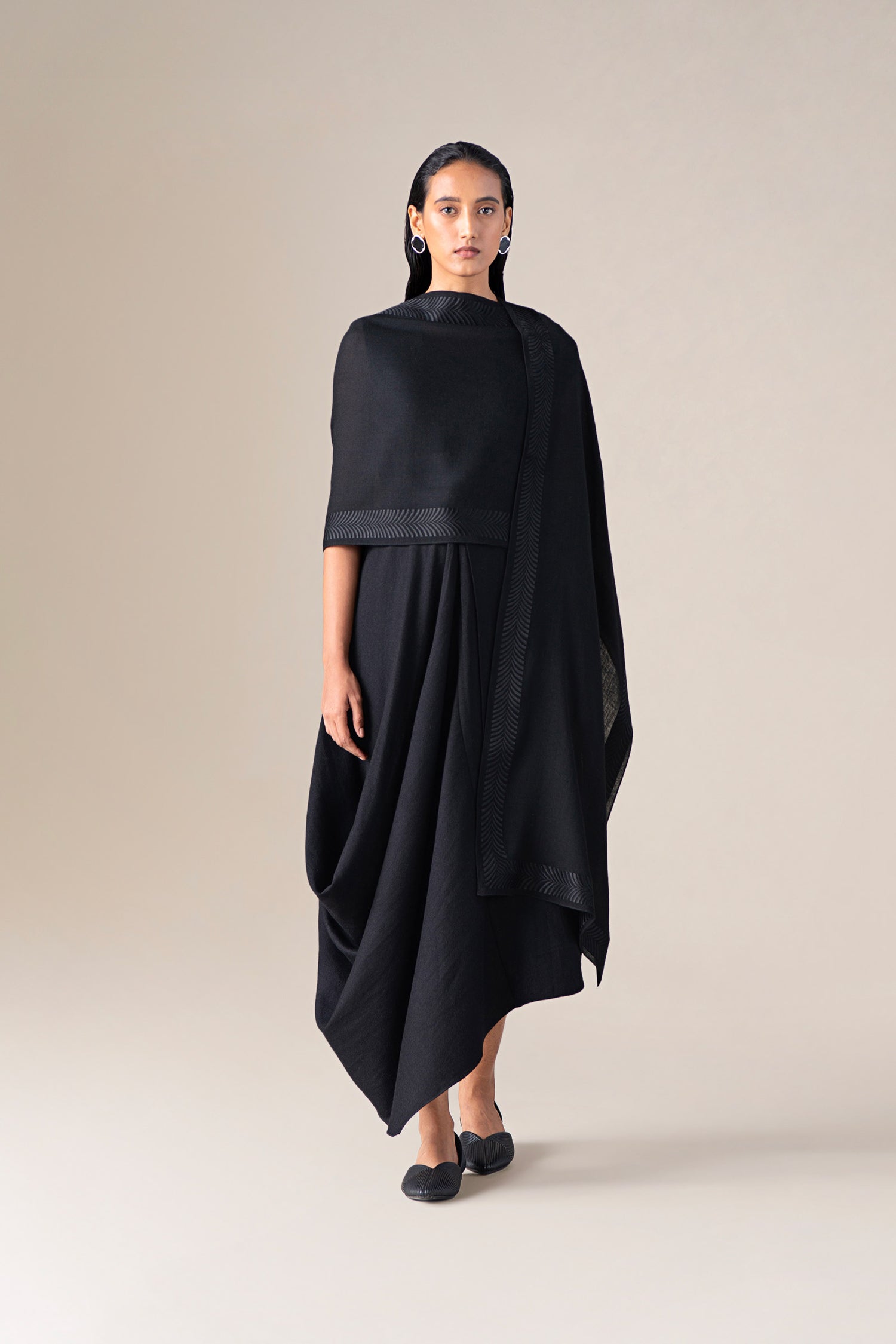  Wool Naomi Scarf – Black