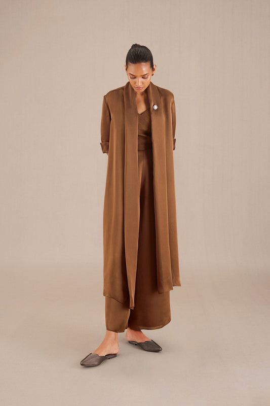 Organza Elsa Throw Set – Brown