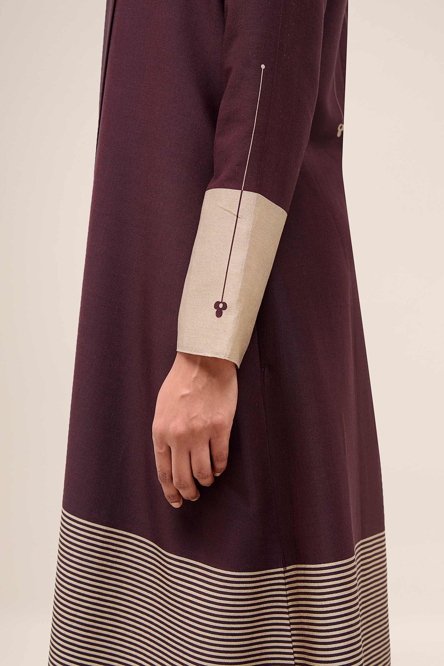  Chanderi Aziza Abaya Set – Red