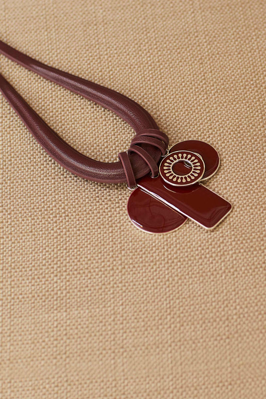 Ellie Neck Piece - Burgundy 