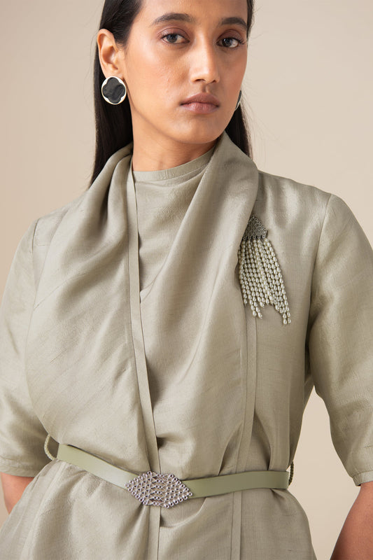 Silk Sera Tunic Set – Beige