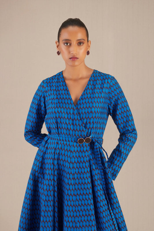 Dina Dress - Cobalt