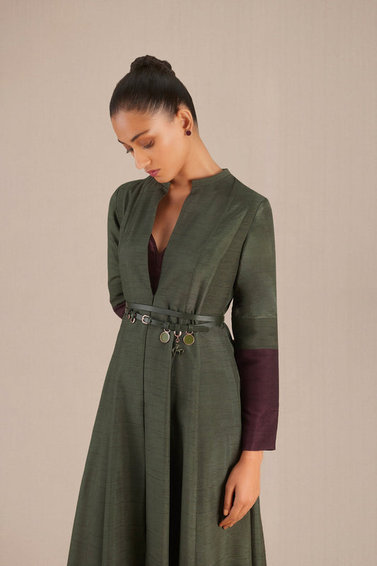 Silk Zahra Jacket Set – Green