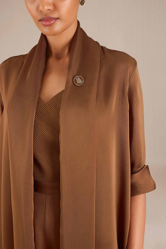 Organza Elsa Throw Set – Brown