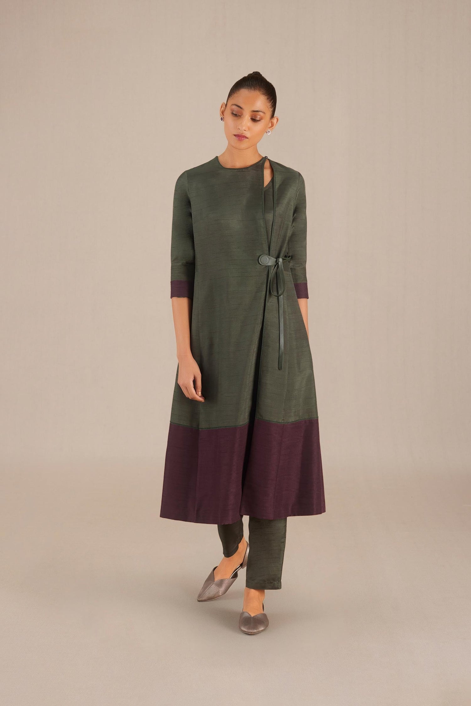 Heba Kurta Set - Olive