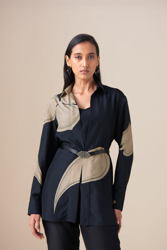 Habutai Arin Shirt – Black