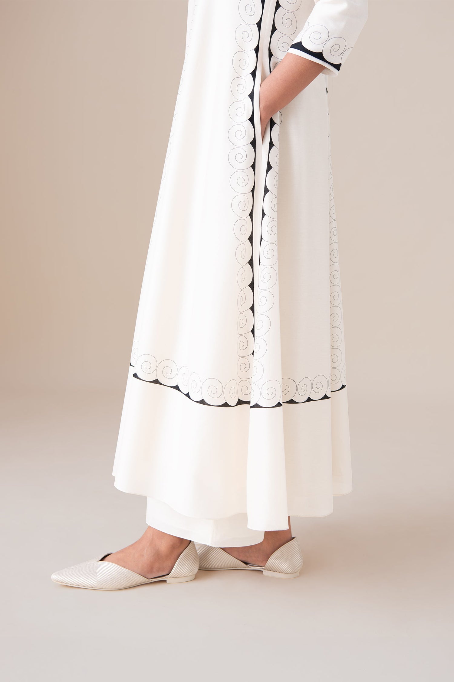  Chanderi Meher Kurta Set – Ivory