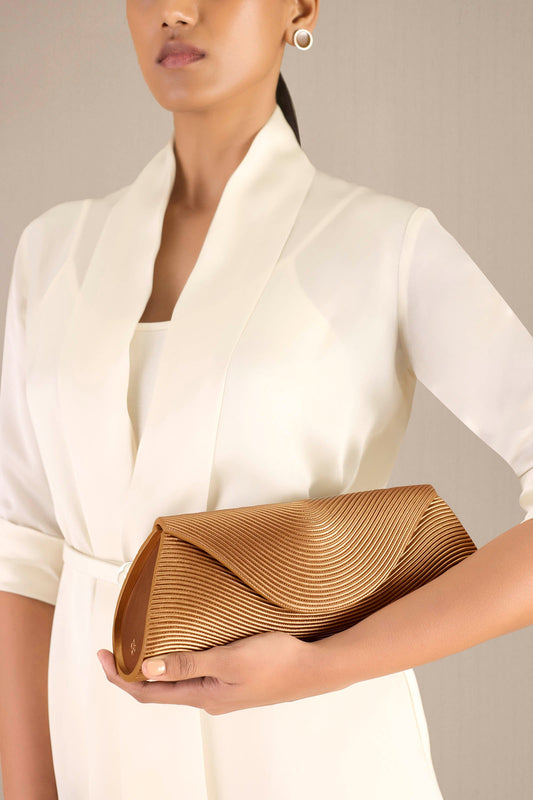 Faux Lether Ida Clutch – Metallics