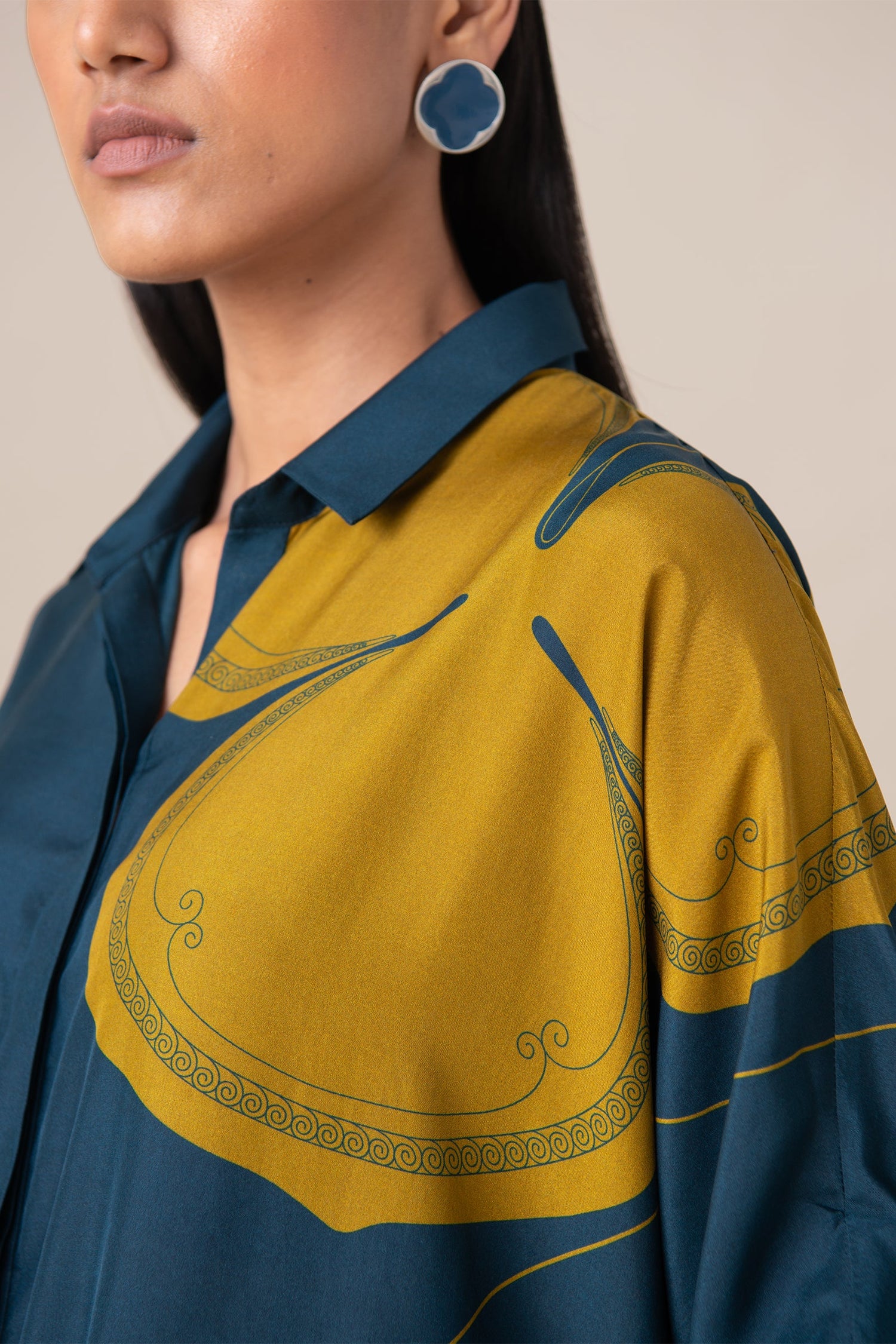  Habutai Kaia Tunic Set – Blue