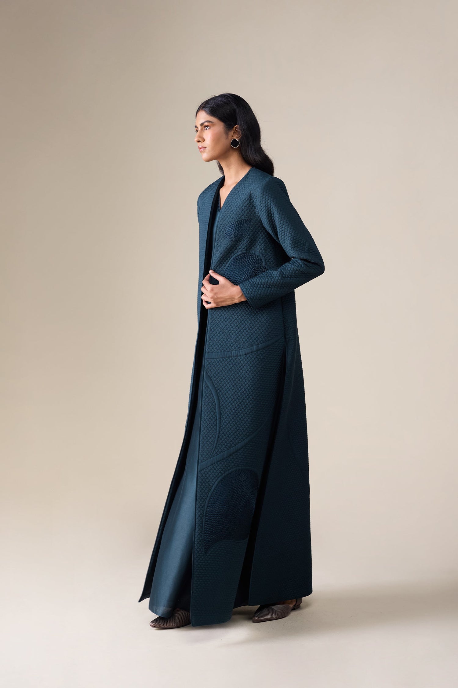  Silk Raziya Abaya Set – Black
