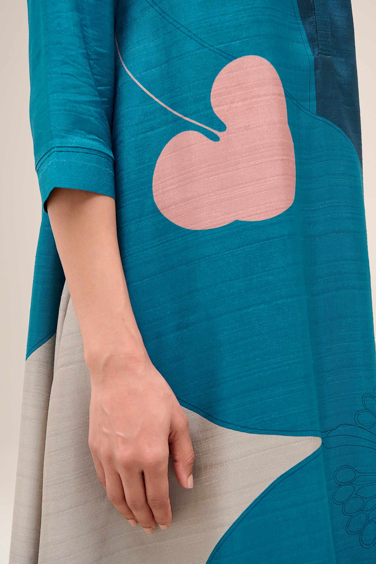  Silk Zoha Tunic Set – Blue