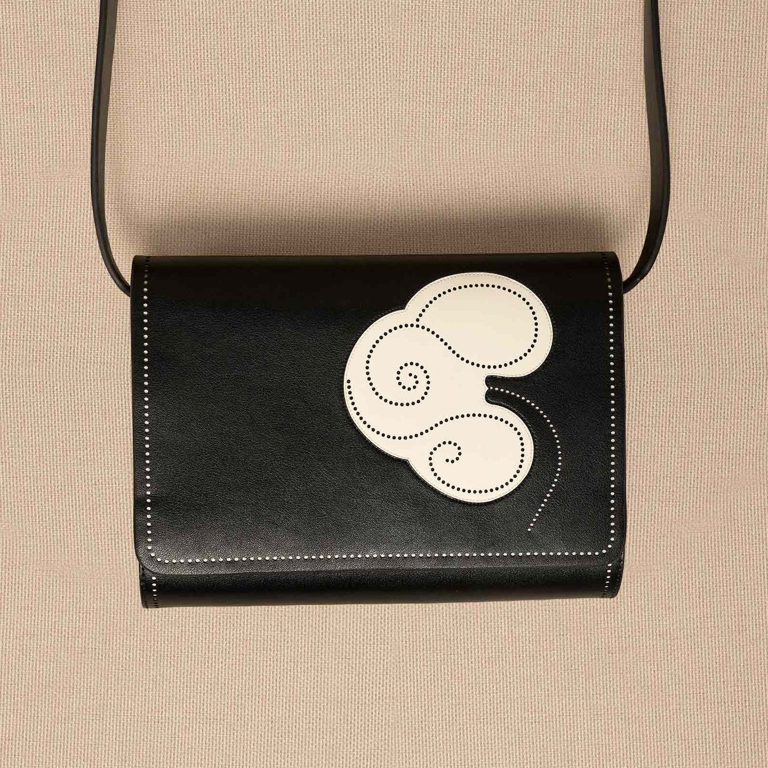  Faux Lether Dilona Sling Bag – Black