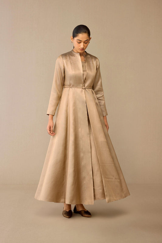 Brocade Fariha Jacket Set – Metallics