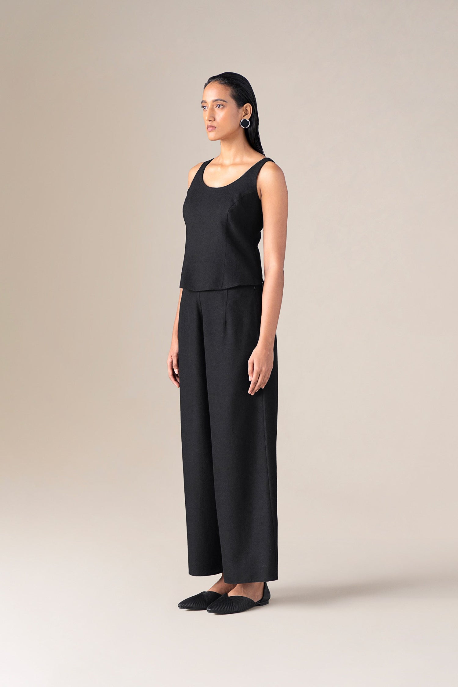  Wool Alba Palazzo – Black