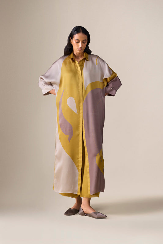Organza Silfira Tunic Set – Yellow