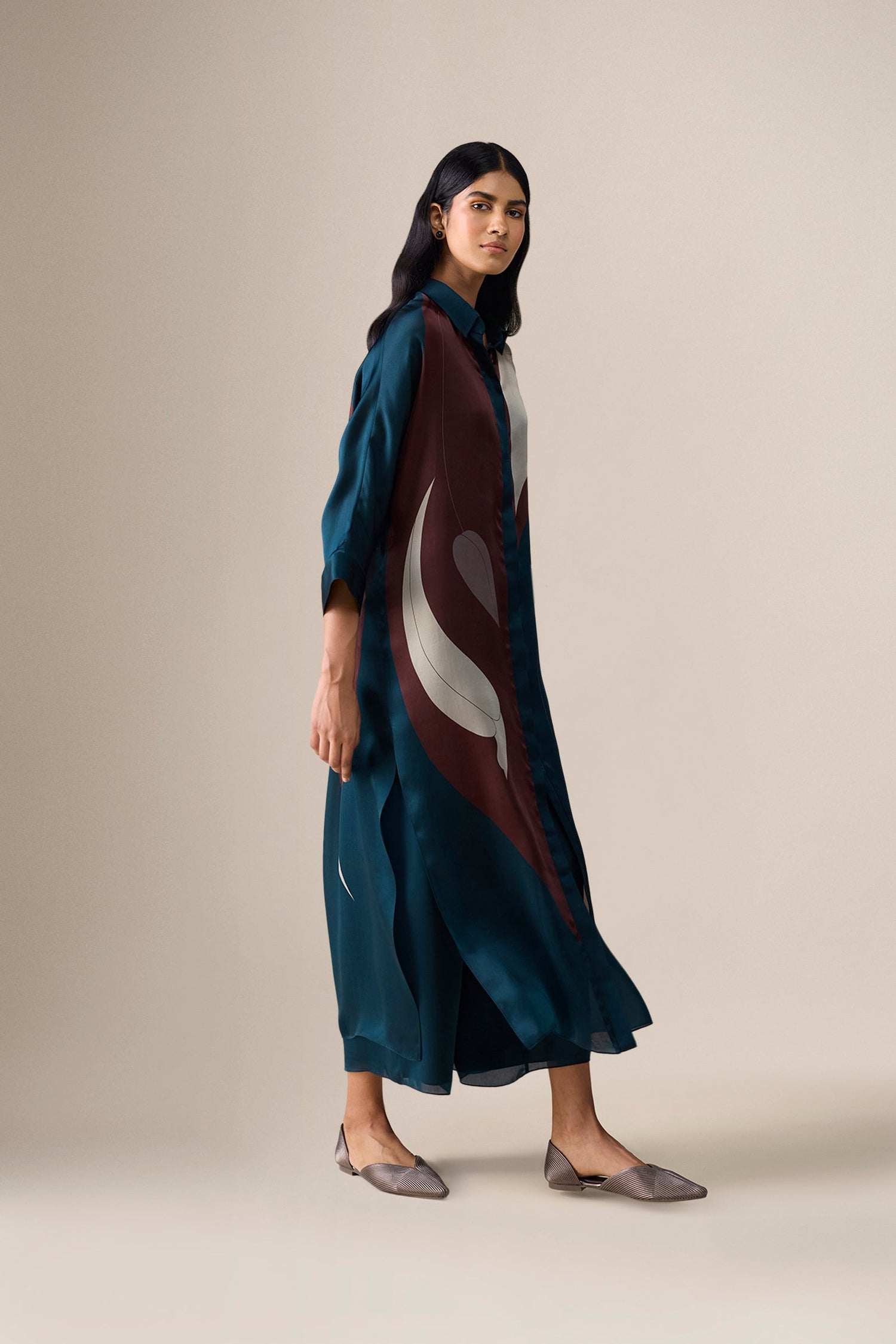  Organza Silfira Tunic Set – Blue