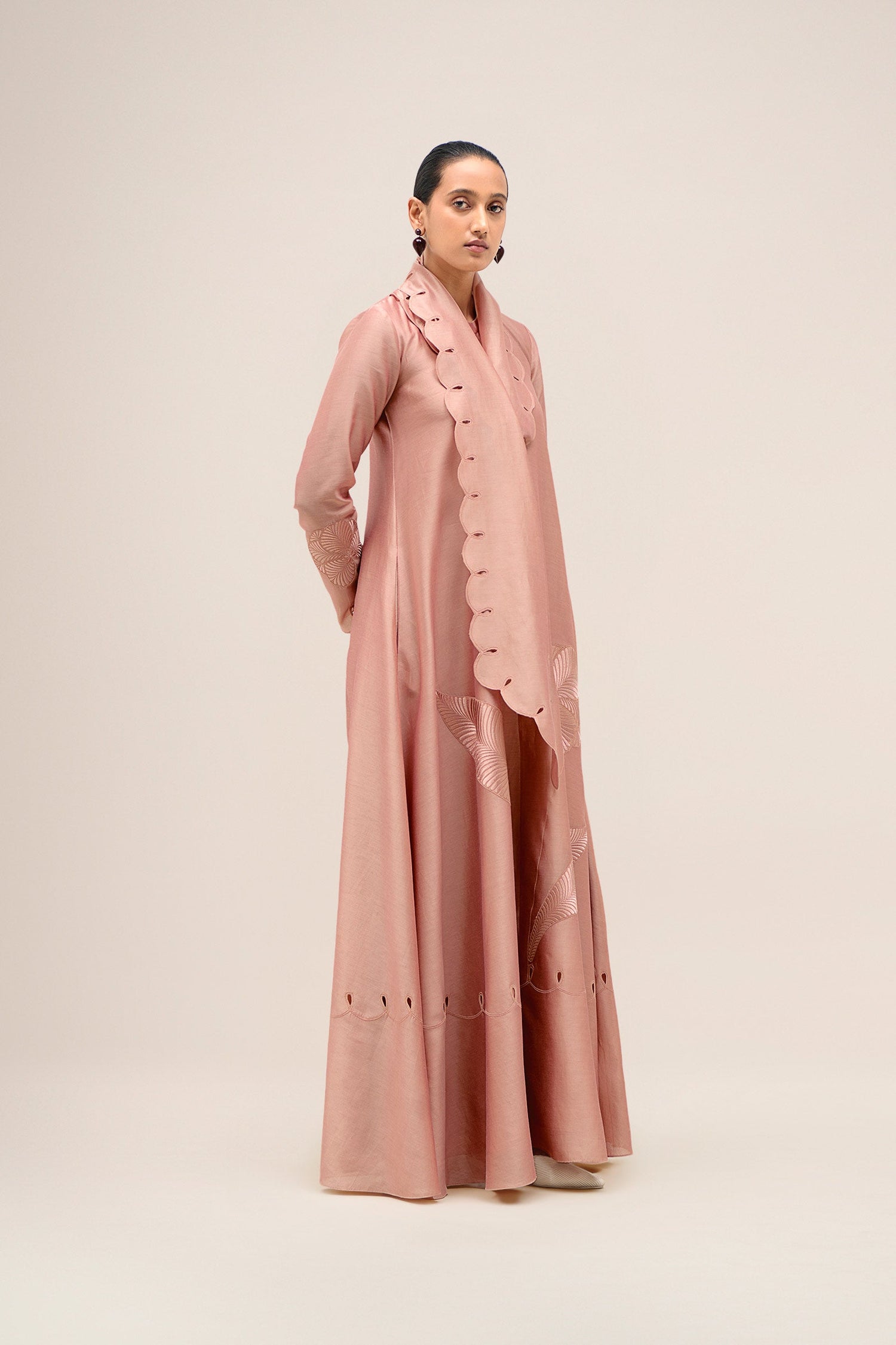  Chanderi Zainat Dress – Green