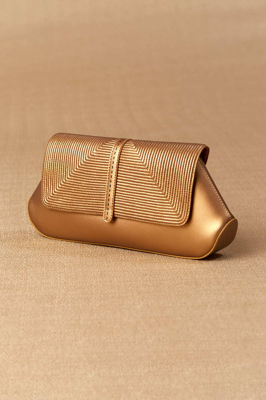 Faux Leather Izrah Clutch – Metallics