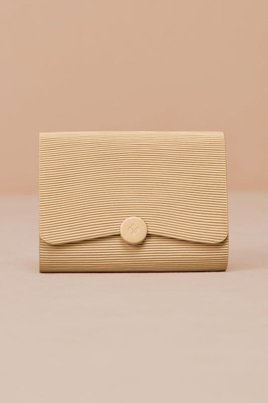 Faux Leather Nevue Sling Bag – Beige