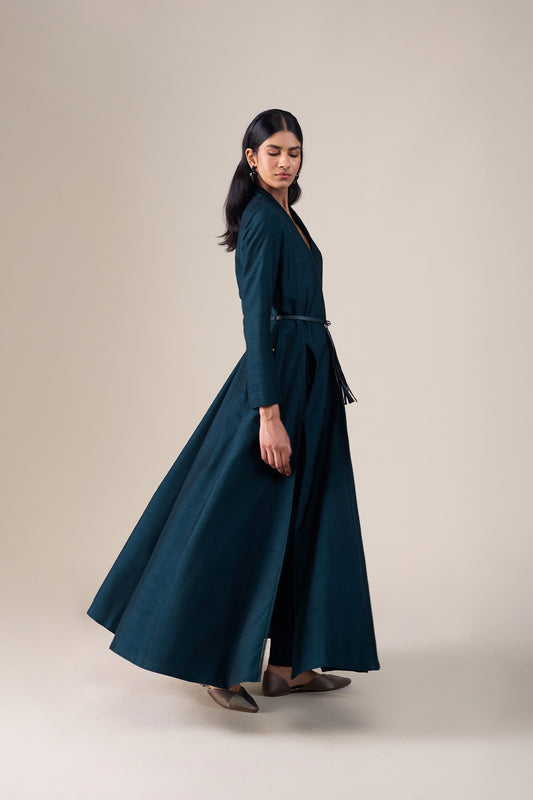 Silk Lev Jacket Set – Blue