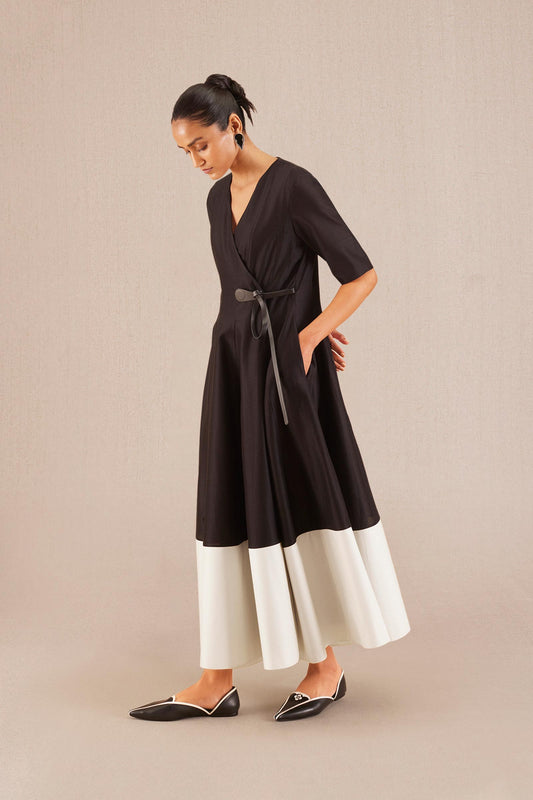 Chanderi Alizeh Dress – Black