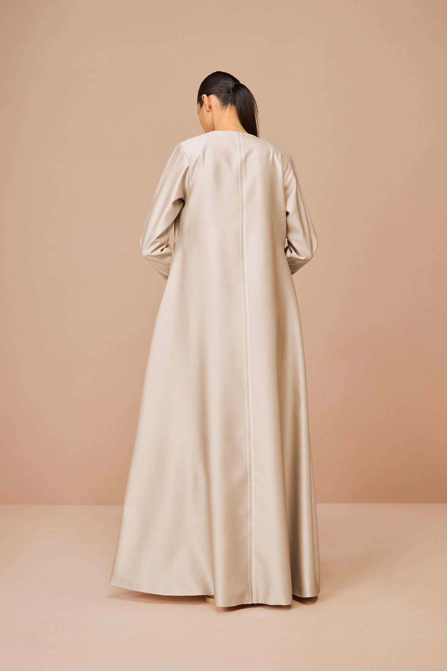  Chanderi Raysa Jacket Set – Beige