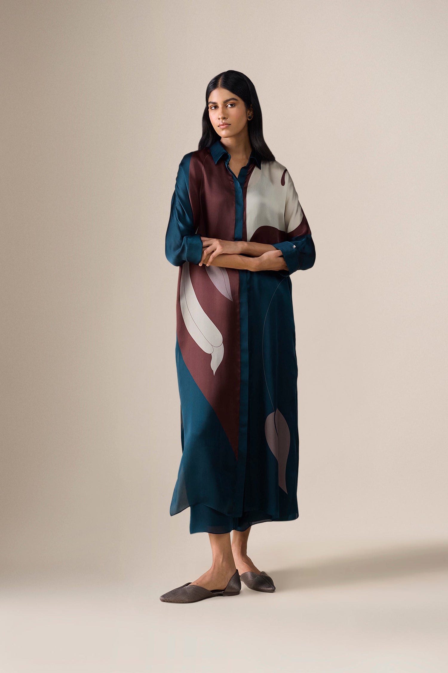  Organza Silfira Tunic Set – Blue