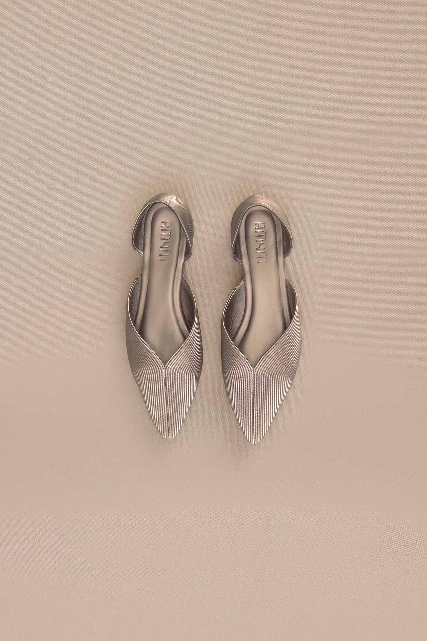 Zahra Point-toe Flats - Metallic Toosh