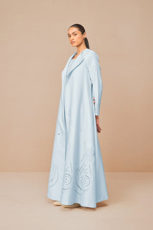 Chanderi Raysa Jacket Set – Blue
