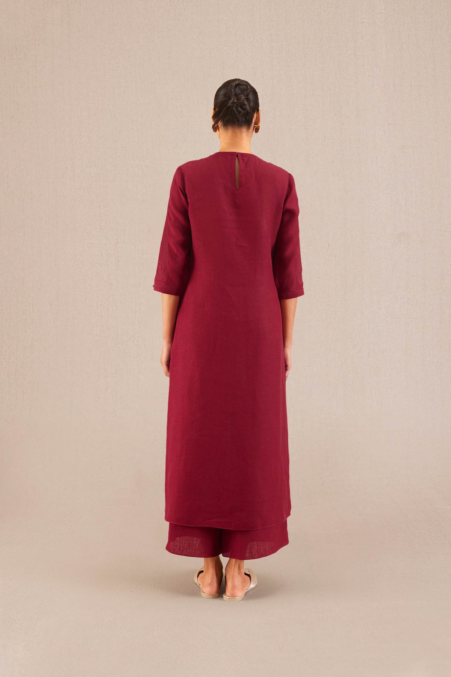 Inaya Kurta Set - Wine