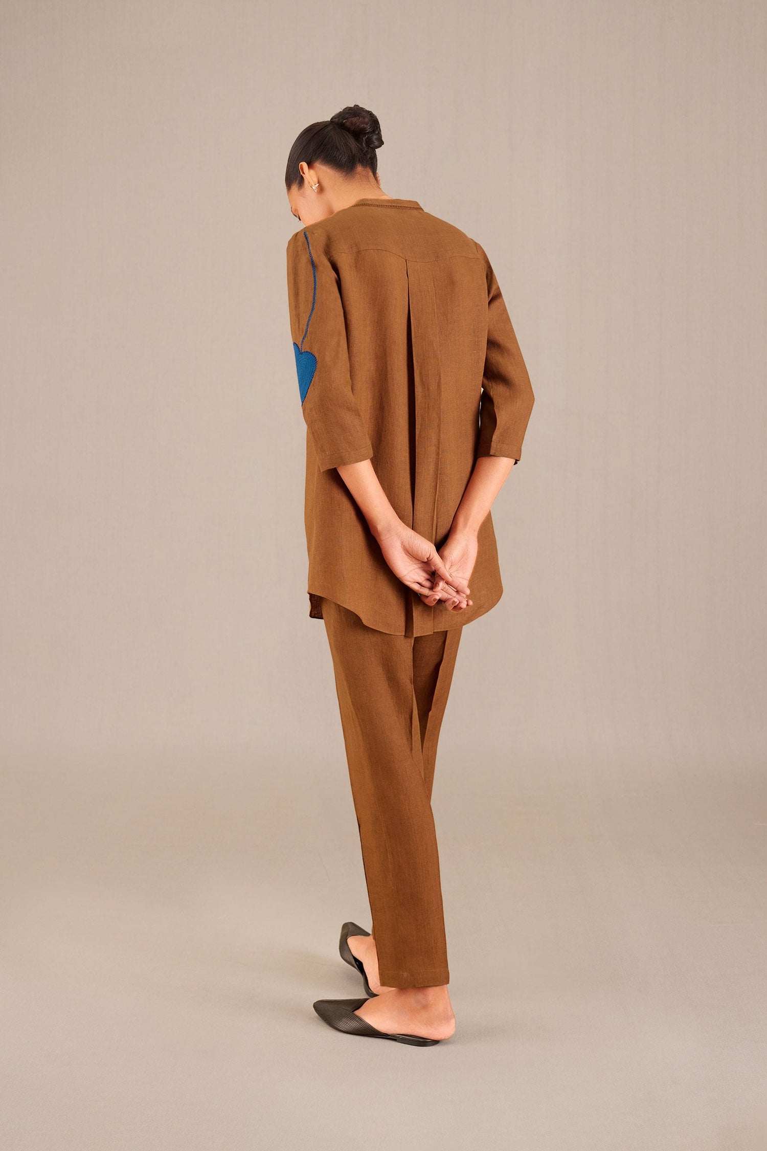 Zenya Shirt Co Ord Set - Clay 