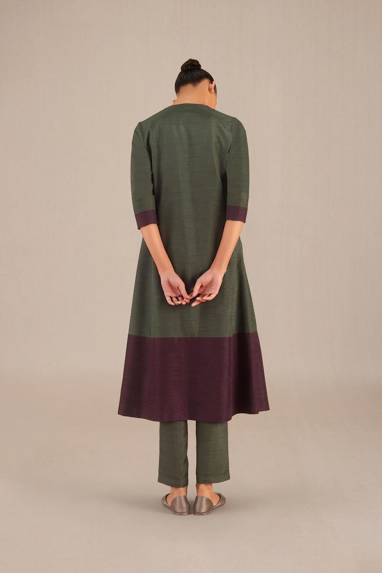 Heba Kurta Set - Olive